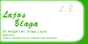 lajos blaga business card